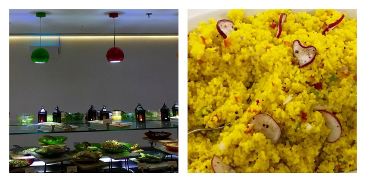 Selection of international salads, Arabic salads