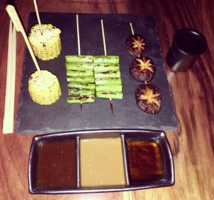 Grilled Skewers,Robata style of cooking