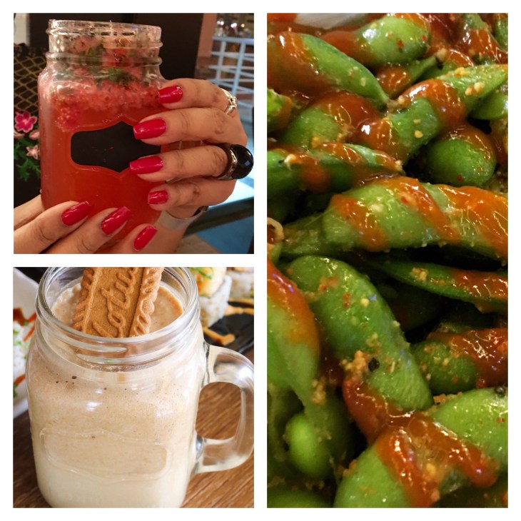 Strawberry Mojito,Lotus Milkshake,Sriracha Edamame