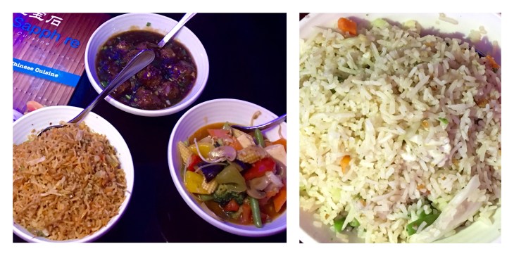 Vegetable Manchurian,Hunan Sauce,Garlic fried rice