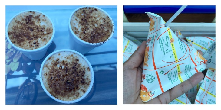 Nescafe coffee, Bonjus juice