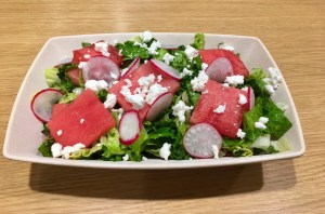 Aged feta watermelon salad