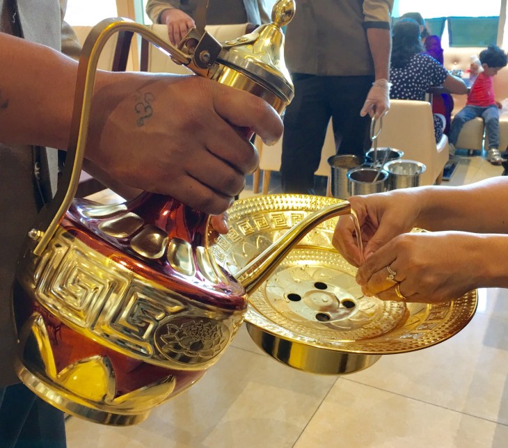 Washing hands Indian style